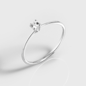 Anel Solitário Zircônia Cristal 3mm