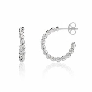 Brinco Meia Argola Torcida 11 mm