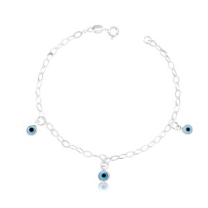 Pulseira 3 Pingentes Olho Grego